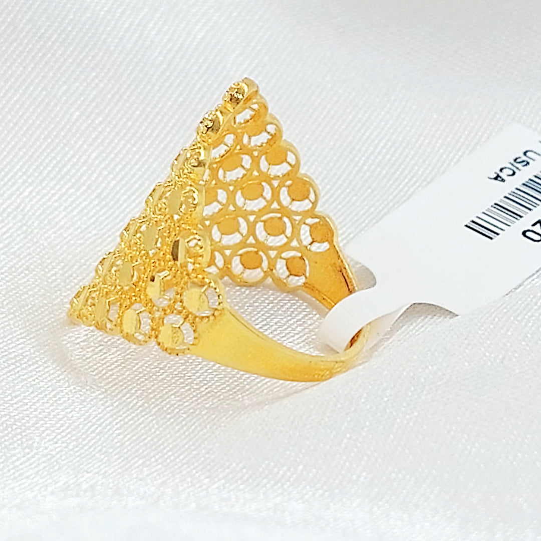 21K خاتم خلية النحل-مجوهرات الشيخ سعيد-Saeed Jewelry 