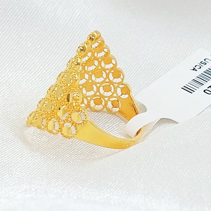 21K خاتم خلية النحل-مجوهرات الشيخ سعيد-Saeed Jewelry 
