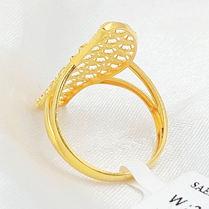 21K خاتم خلية النحل-مجوهرات الشيخ سعيد-Saeed Jewelry 