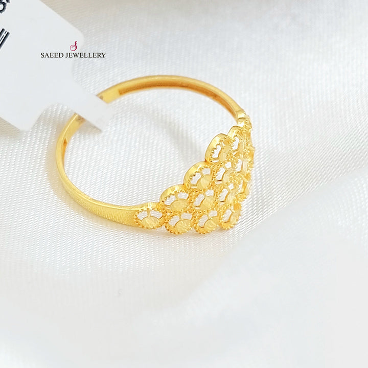 21K خاتم خلية النحل-مجوهرات الشيخ سعيد-Saeed Jewelry 