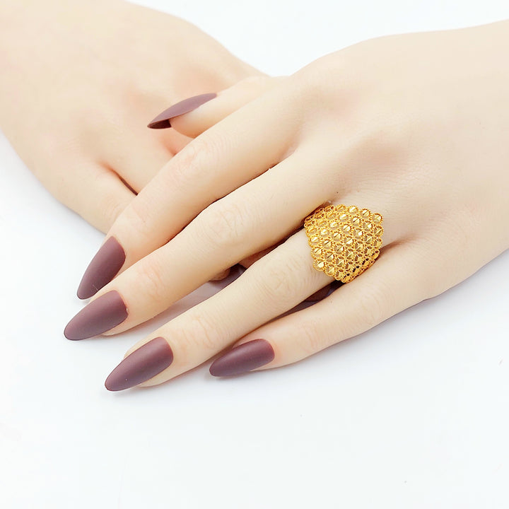 21K خاتم خلية النحل-مجوهرات الشيخ سعيد-Saeed Jewelry 