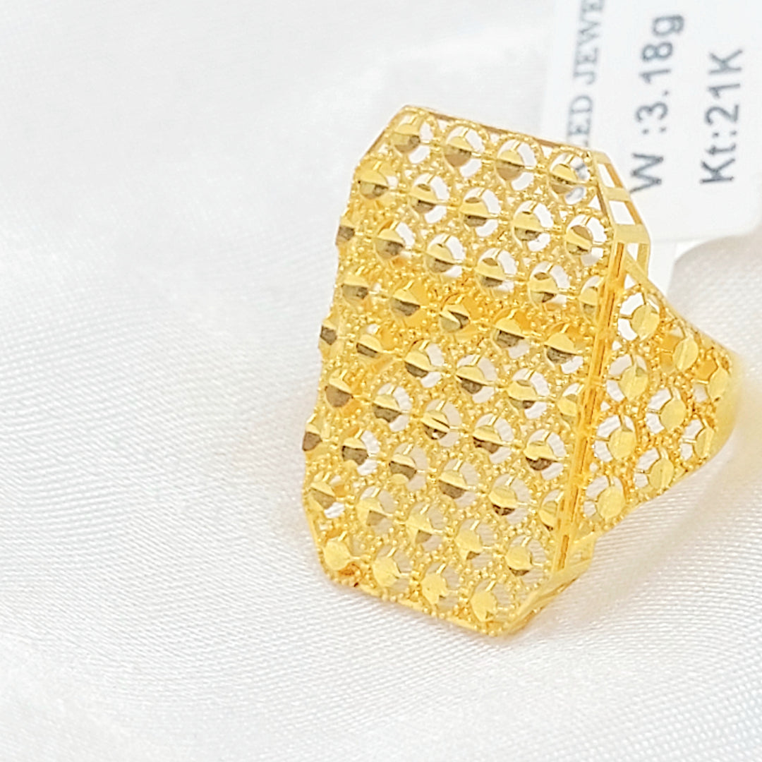 21K خاتم خلية النحل-مجوهرات الشيخ سعيد-Saeed Jewelry 