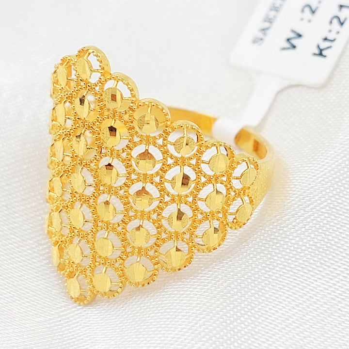 21K خاتم خلية النحل-مجوهرات الشيخ سعيد-Saeed Jewelry 
