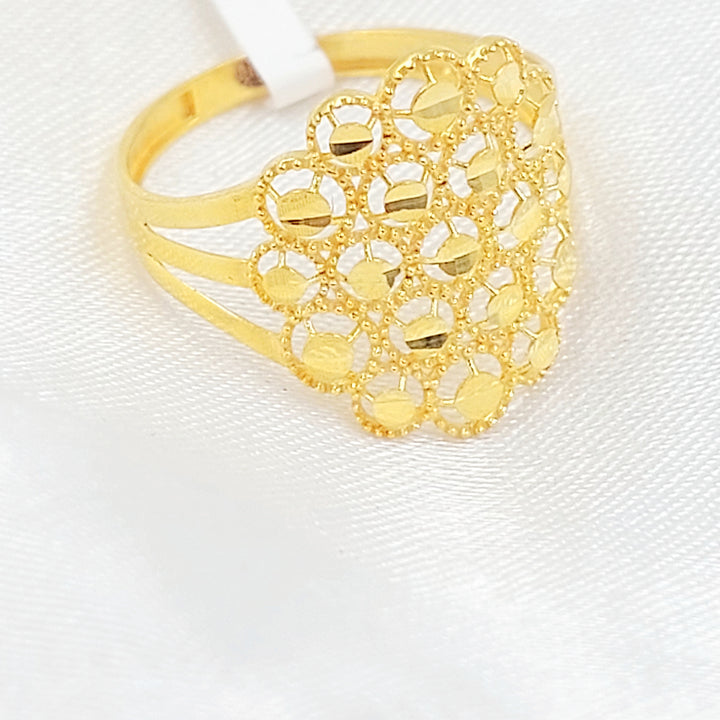 21K خاتم خلية النحل-مجوهرات الشيخ سعيد-Saeed Jewelry 
