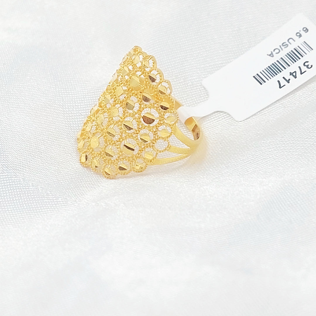 21K خاتم خلية النحل-مجوهرات الشيخ سعيد-Saeed Jewelry 
