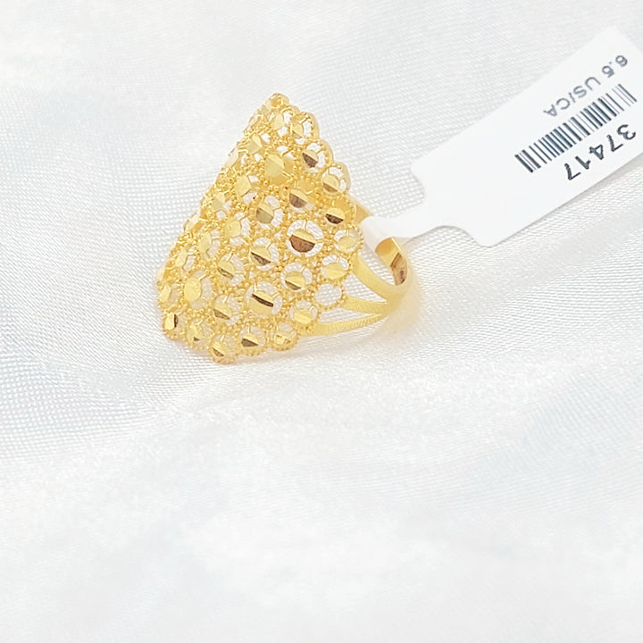 21K خاتم خلية النحل-مجوهرات الشيخ سعيد-Saeed Jewelry 