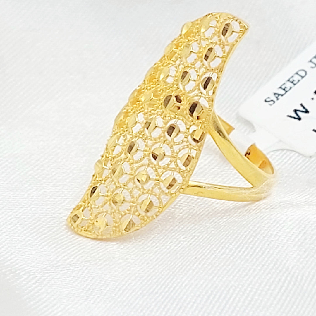 21K خاتم خلية النحل-مجوهرات الشيخ سعيد-Saeed Jewelry 