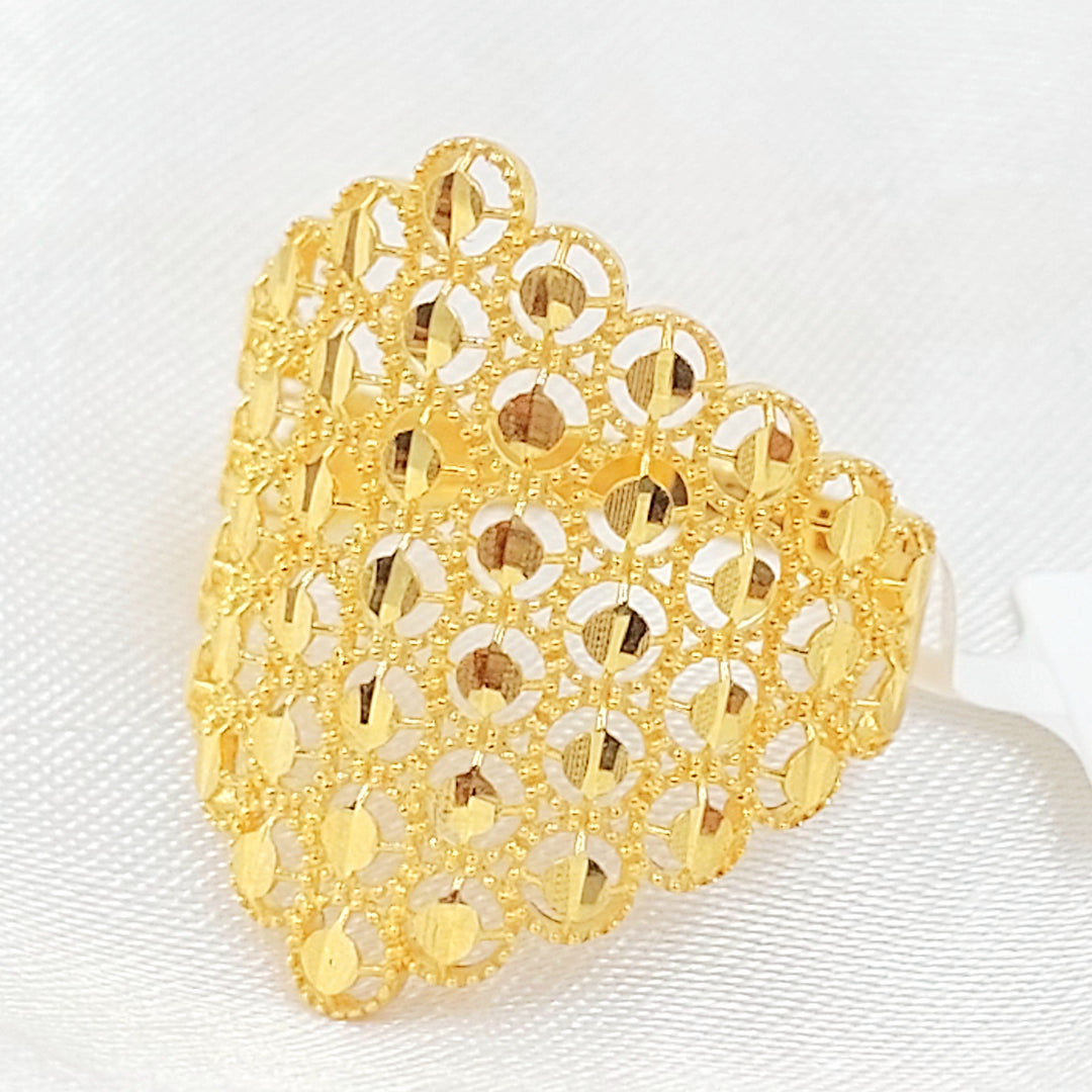 21K خاتم خلية النحل-مجوهرات الشيخ سعيد-Saeed Jewelry 