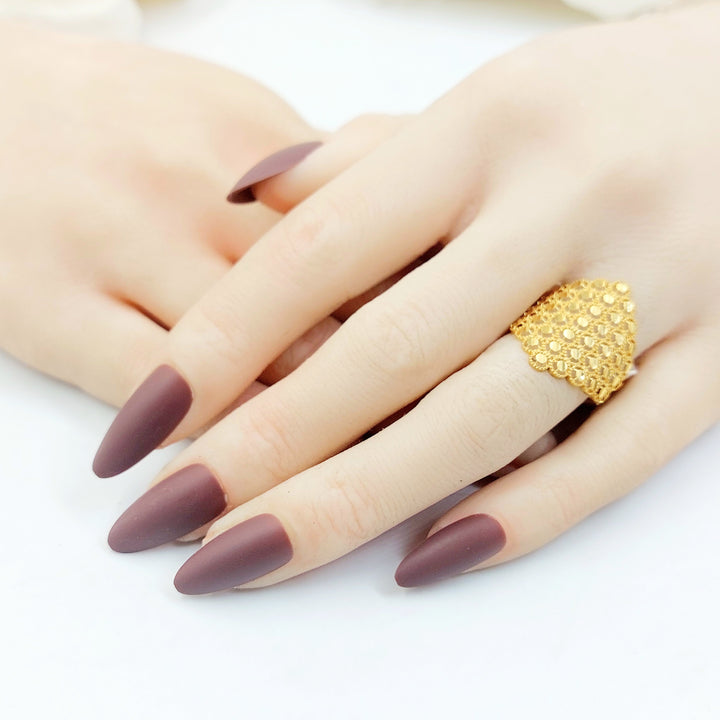 21K خاتم خلية النحل-مجوهرات الشيخ سعيد-Saeed Jewelry 