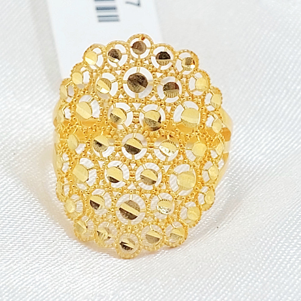 21K خاتم خلية النحل-مجوهرات الشيخ سعيد-Saeed Jewelry 