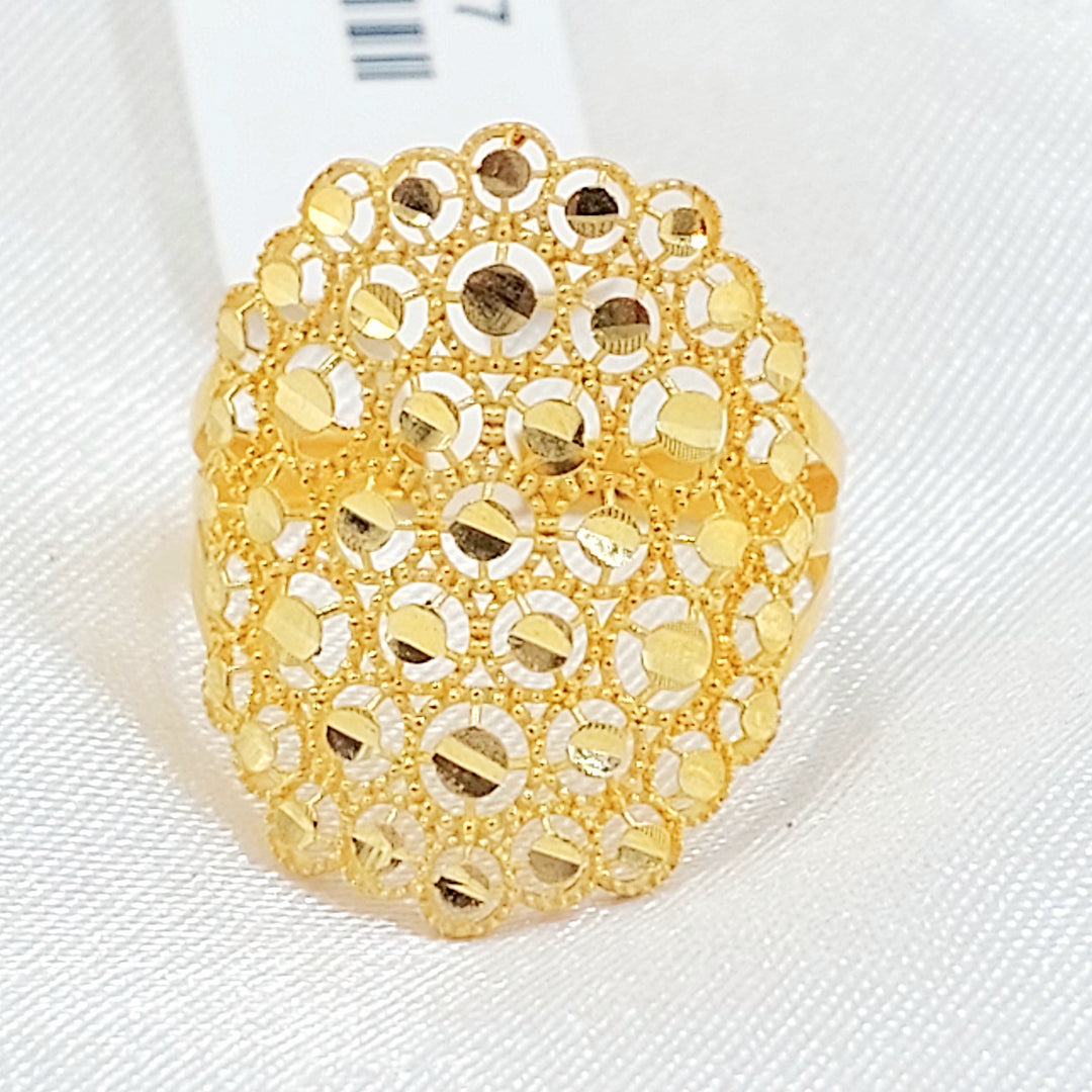 21K خاتم خلية النحل-مجوهرات الشيخ سعيد-Saeed Jewelry 