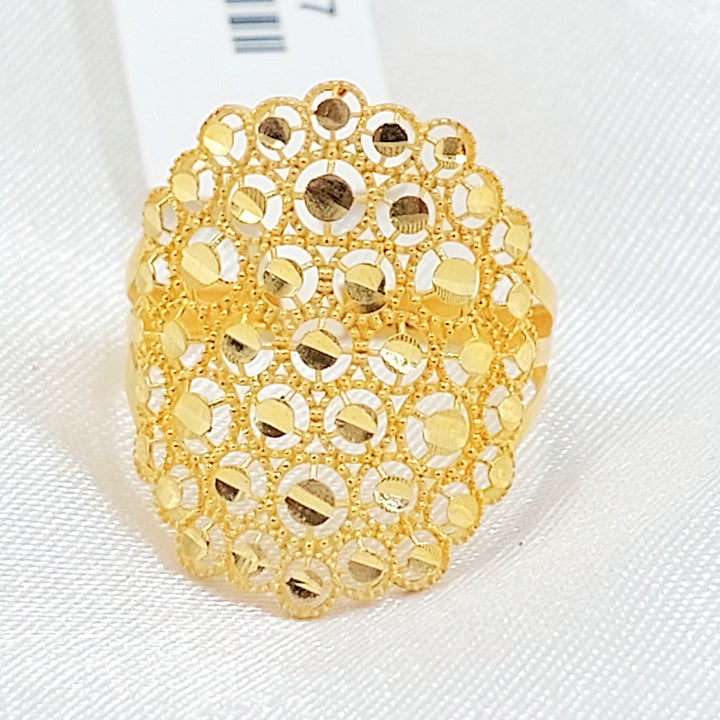 21K خاتم خلية النحل-مجوهرات الشيخ سعيد-Saeed Jewelry 
