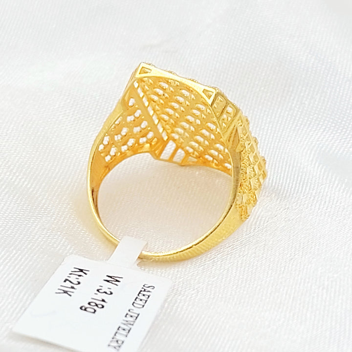 21K خاتم خلية النحل-مجوهرات الشيخ سعيد-Saeed Jewelry 