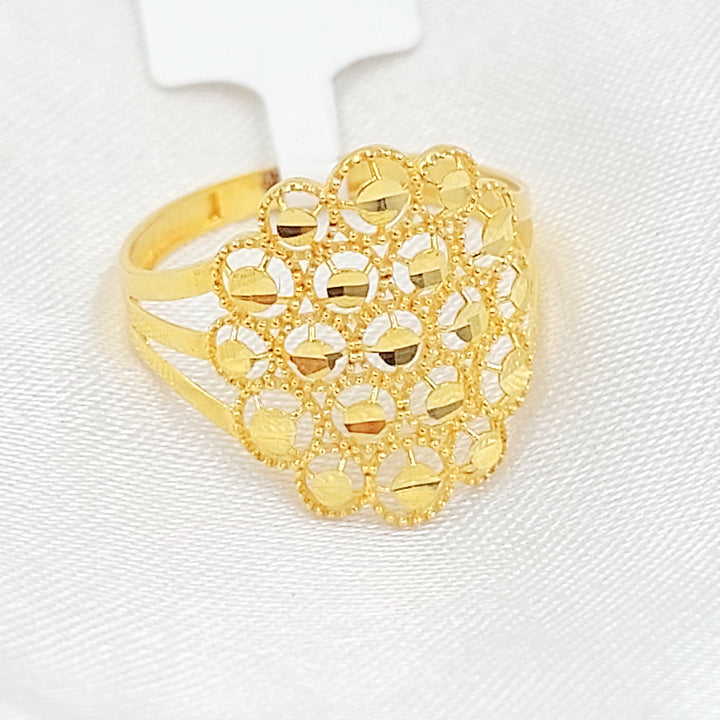 21K خاتم خلية النحل-مجوهرات الشيخ سعيد-Saeed Jewelry 