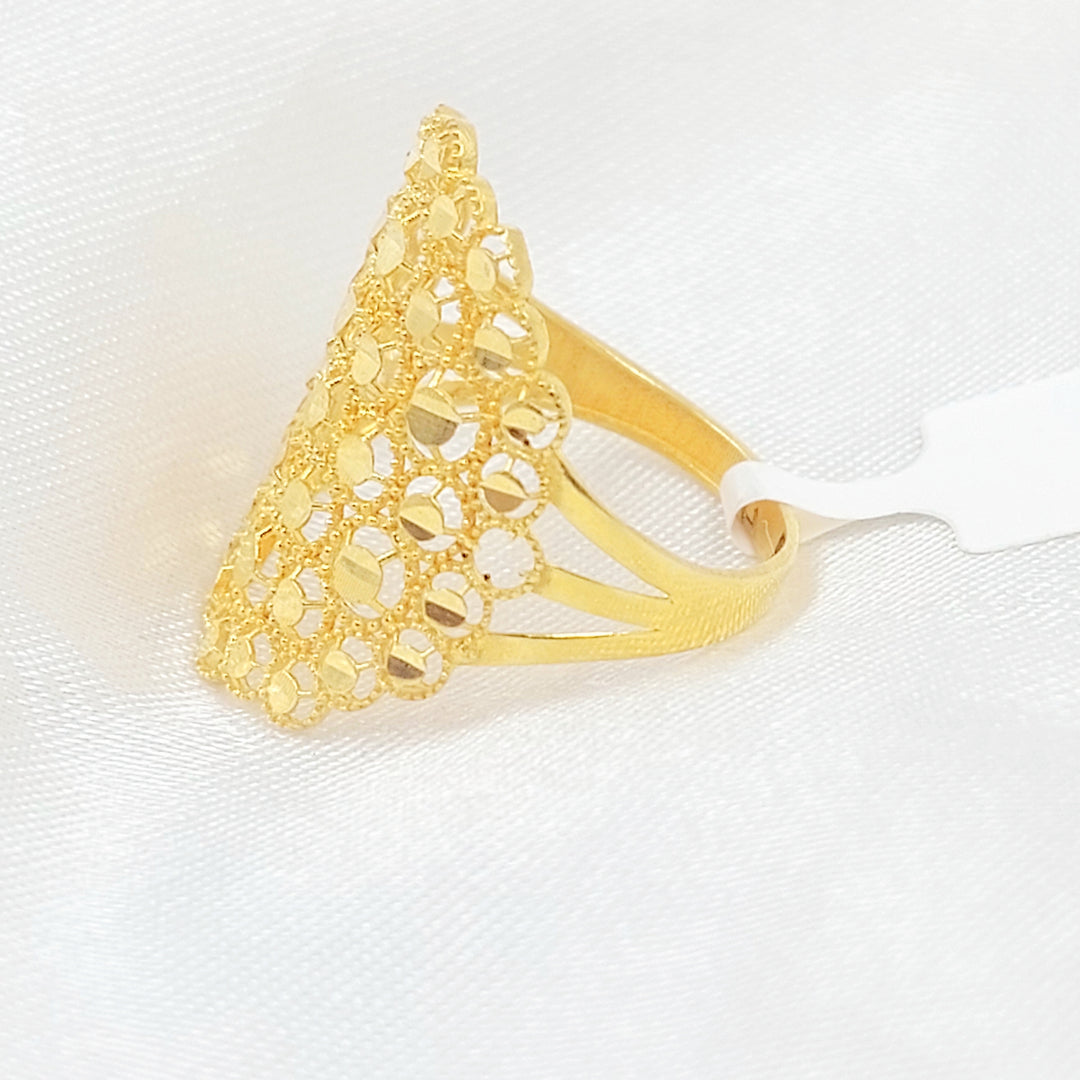 21K خاتم خلية النحل-مجوهرات الشيخ سعيد-Saeed Jewelry 