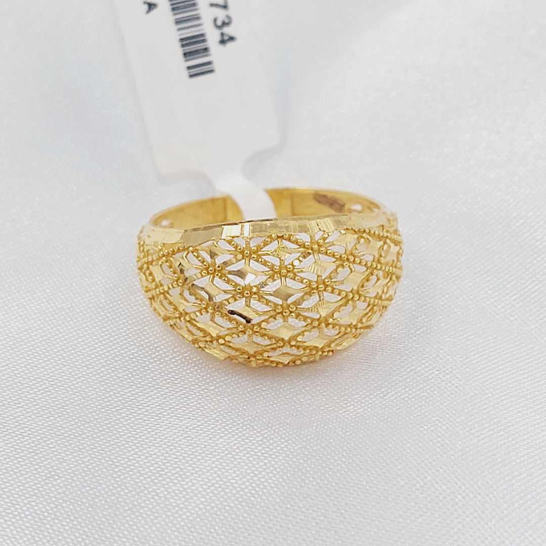 21K خاتم خلية النحل-مجوهرات الشيخ سعيد-Saeed Jewelry 