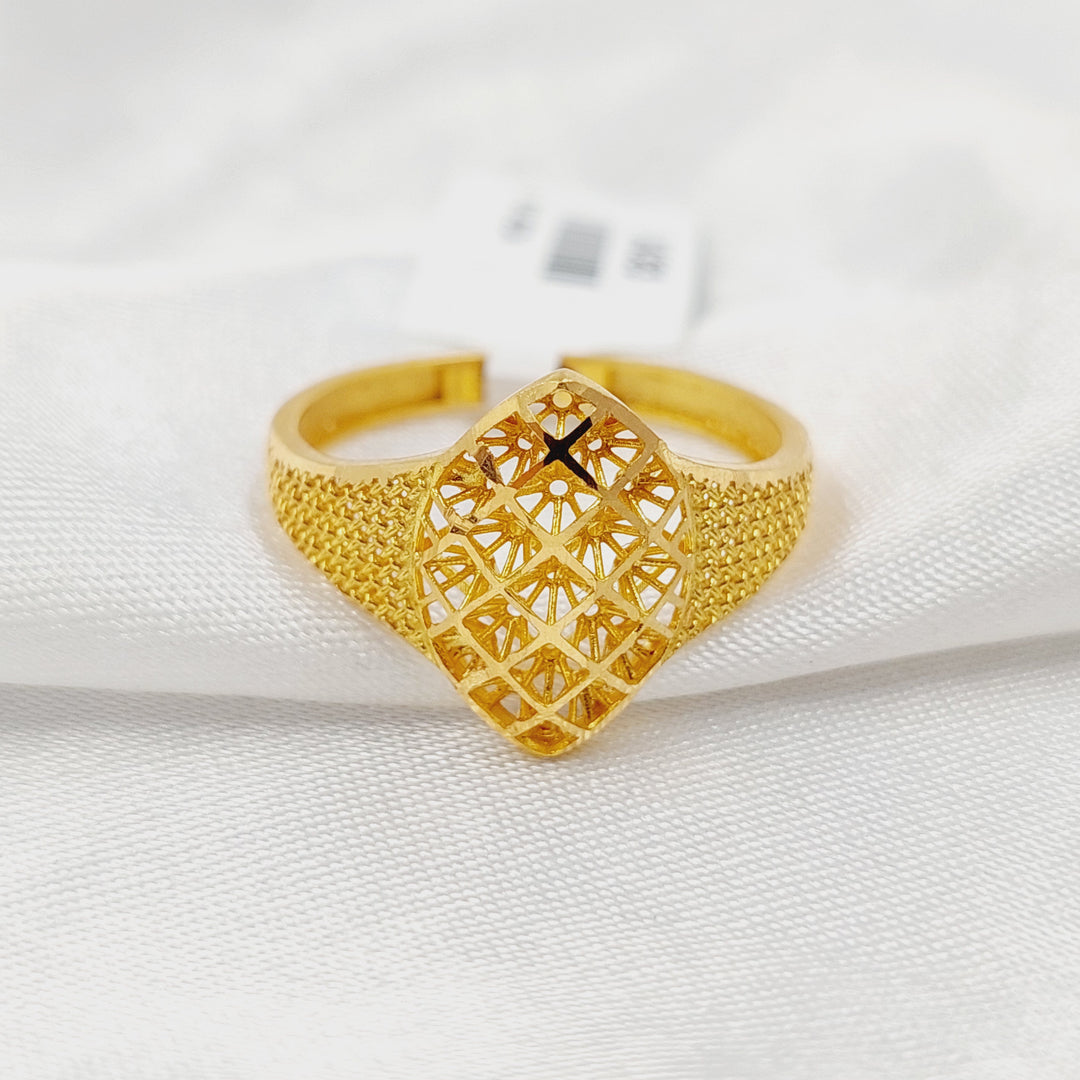 21K خاتم خلية النحل-مجوهرات الشيخ سعيد-Saeed Jewelry 
