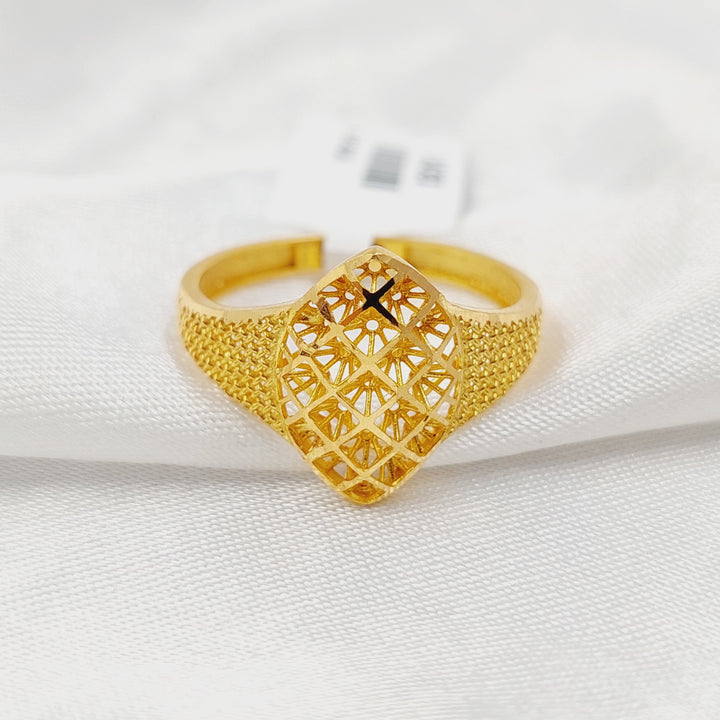 21K خاتم خلية النحل-مجوهرات الشيخ سعيد-Saeed Jewelry 