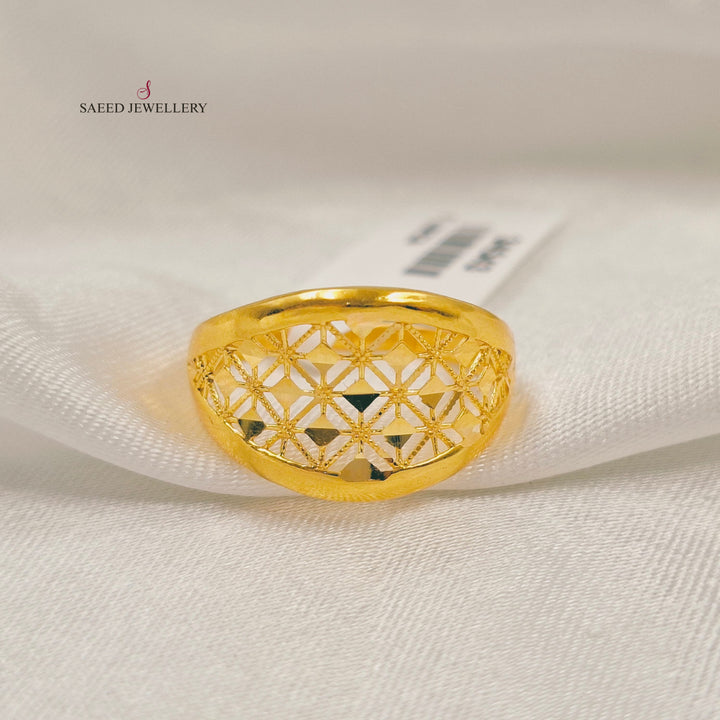 21K خاتم خلية النحل-مجوهرات الشيخ سعيد-Saeed Jewelry 