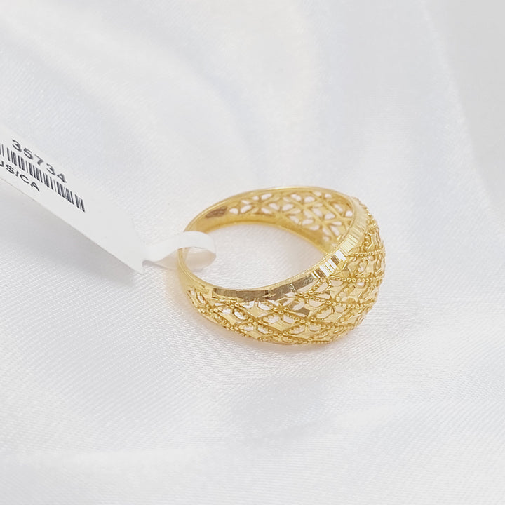 21K خاتم خلية النحل-مجوهرات الشيخ سعيد-Saeed Jewelry 