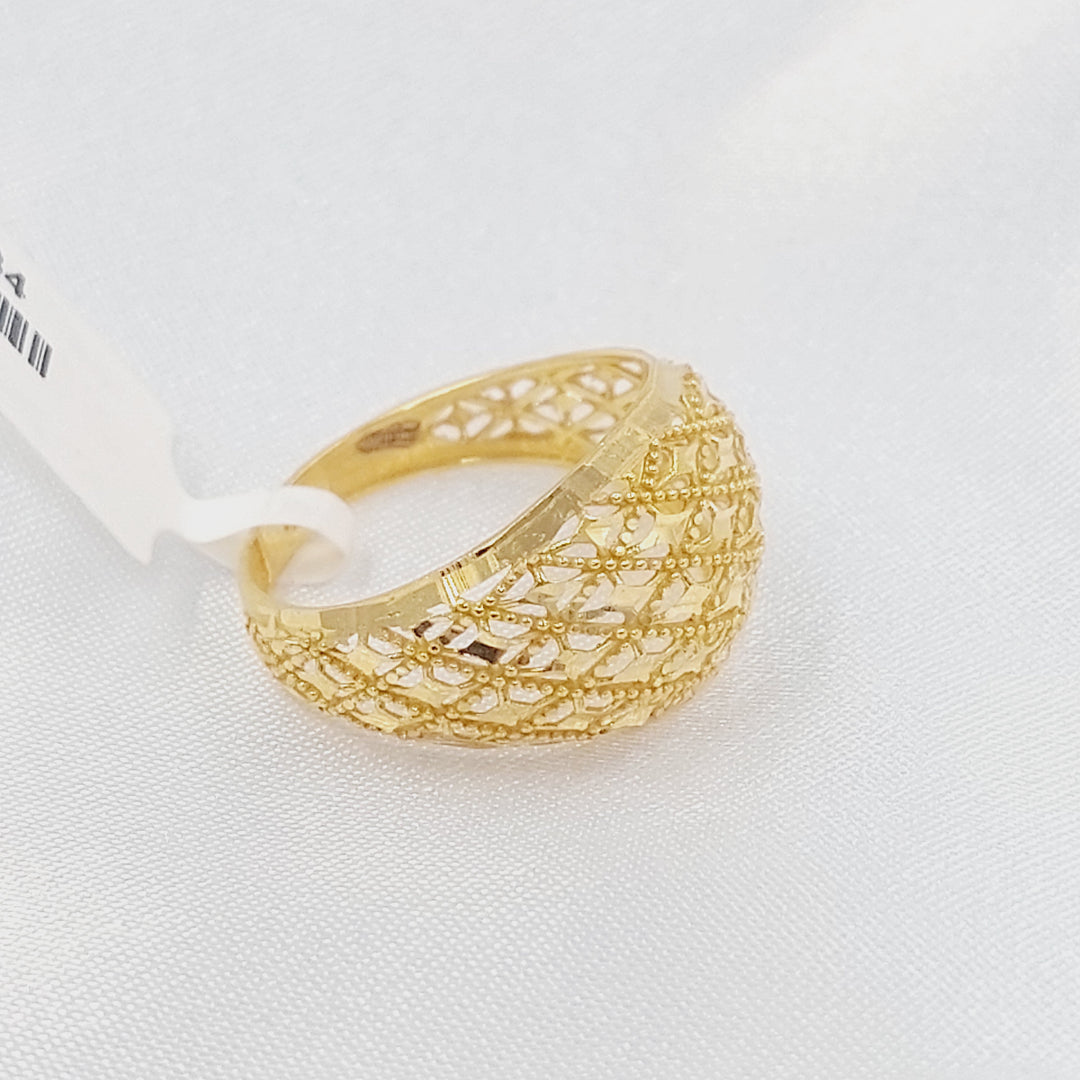 21K خاتم خلية النحل-مجوهرات الشيخ سعيد-Saeed Jewelry 