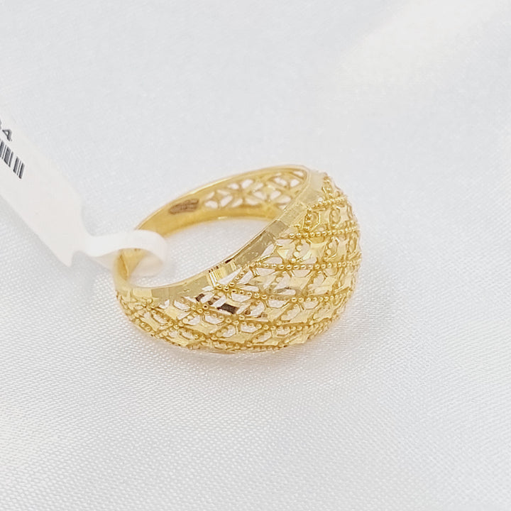 21K خاتم خلية النحل-مجوهرات الشيخ سعيد-Saeed Jewelry 