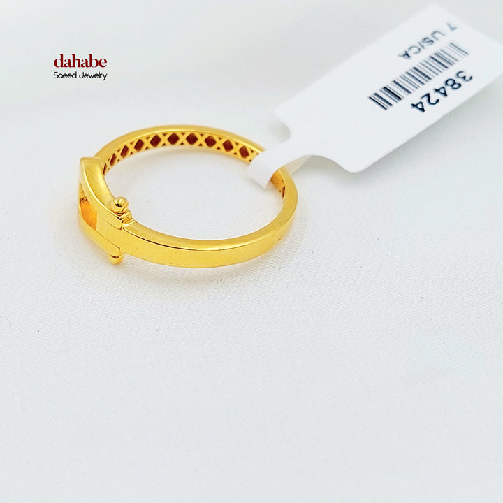 21K خاتم حزام-مجوهرات الشيخ سعيد-Saeed Jewelry 