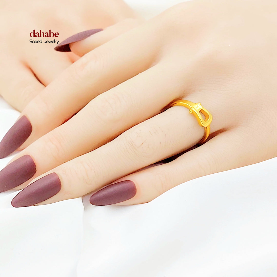 21K خاتم حزام-مجوهرات الشيخ سعيد-Saeed Jewelry 