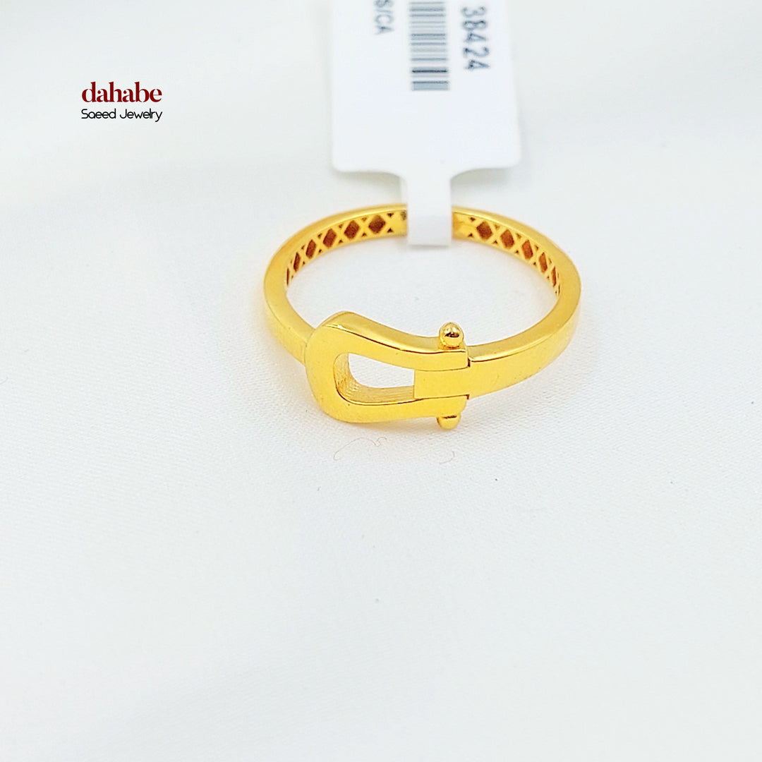 21K خاتم حزام-مجوهرات الشيخ سعيد-Saeed Jewelry 