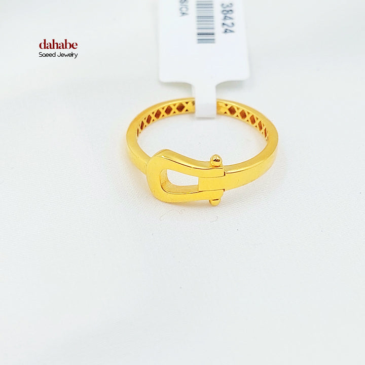 21K خاتم حزام-مجوهرات الشيخ سعيد-Saeed Jewelry 