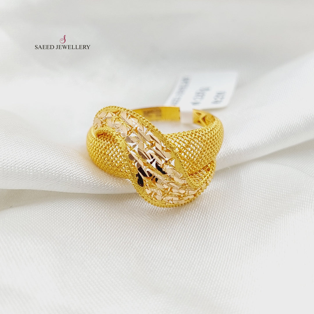 21K خاتم حزام-مجوهرات الشيخ سعيد-Saeed Jewelry 