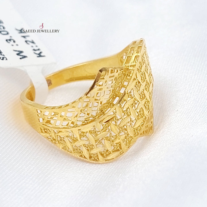 21K خاتم حزام-مجوهرات الشيخ سعيد-Saeed Jewelry 