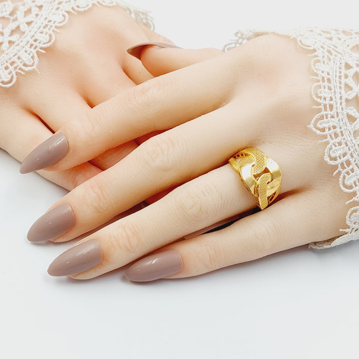 21K خاتم حزام-مجوهرات الشيخ سعيد-Saeed Jewelry 