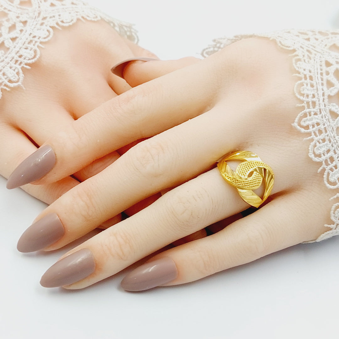 21K خاتم حزام-مجوهرات الشيخ سعيد-Saeed Jewelry 