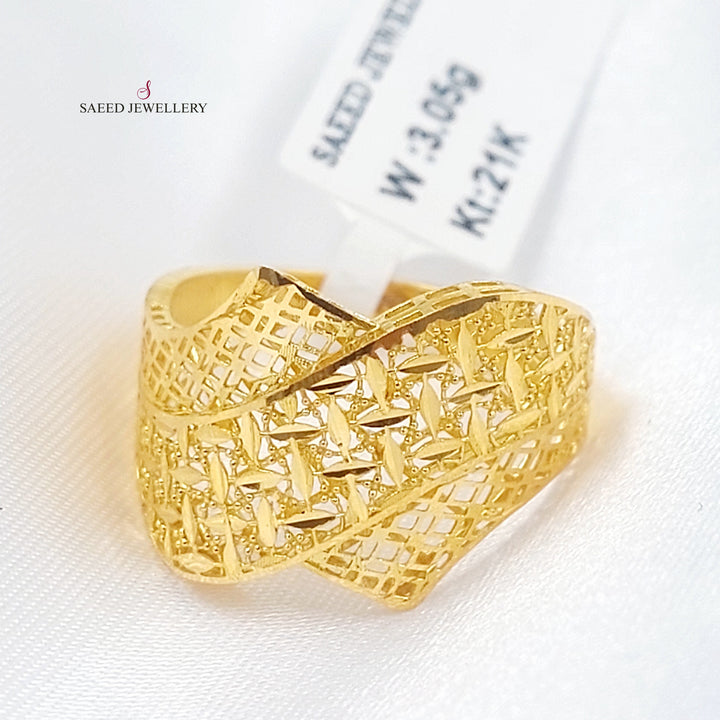 21K خاتم حزام-مجوهرات الشيخ سعيد-Saeed Jewelry 