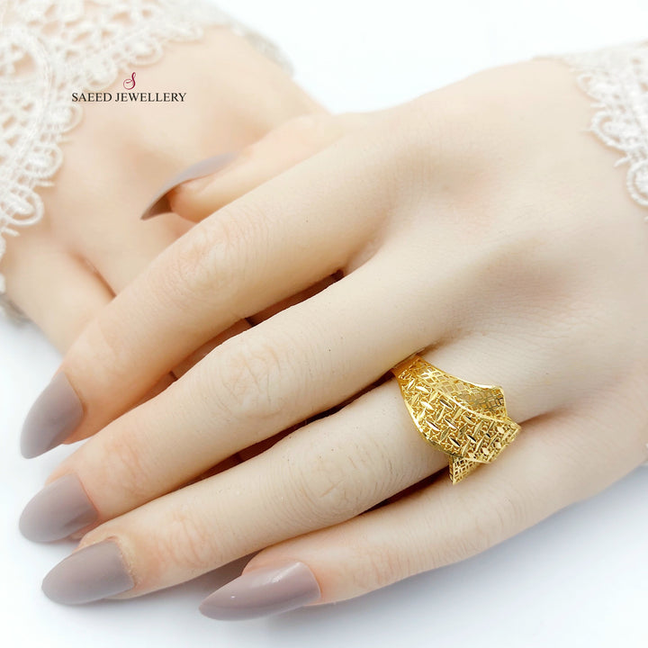 21K خاتم حزام-مجوهرات الشيخ سعيد-Saeed Jewelry 