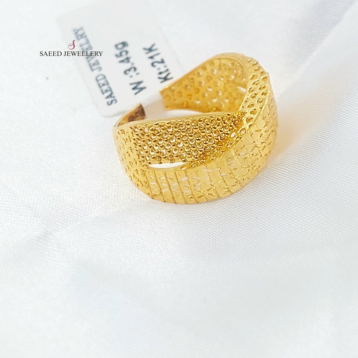 21K خاتم حزام-مجوهرات الشيخ سعيد-Saeed Jewelry 