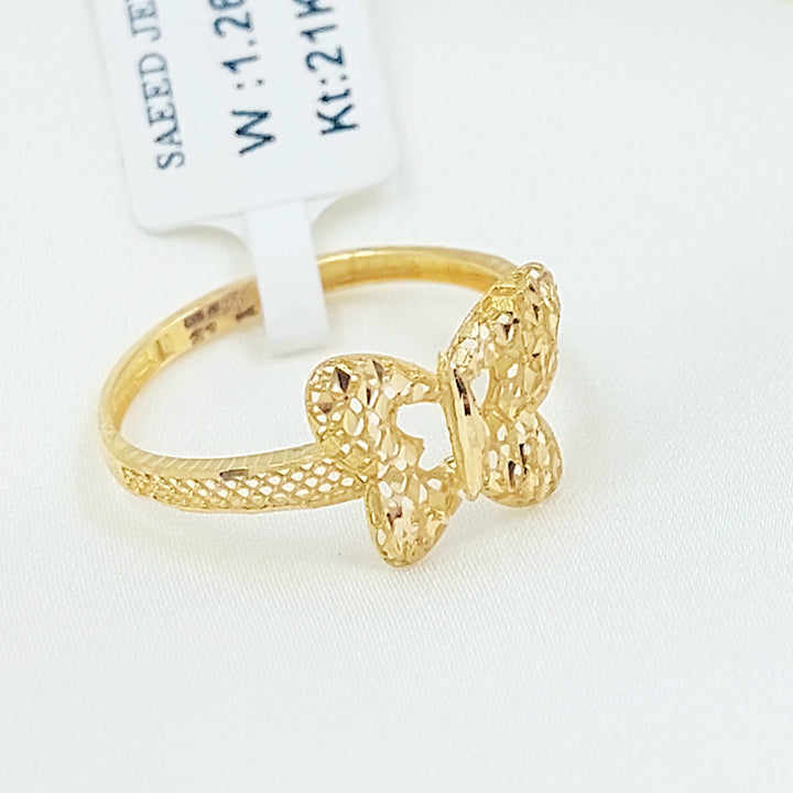 21K خاتم فراشة-مجوهرات الشيخ سعيد-Saeed Jewelry 
