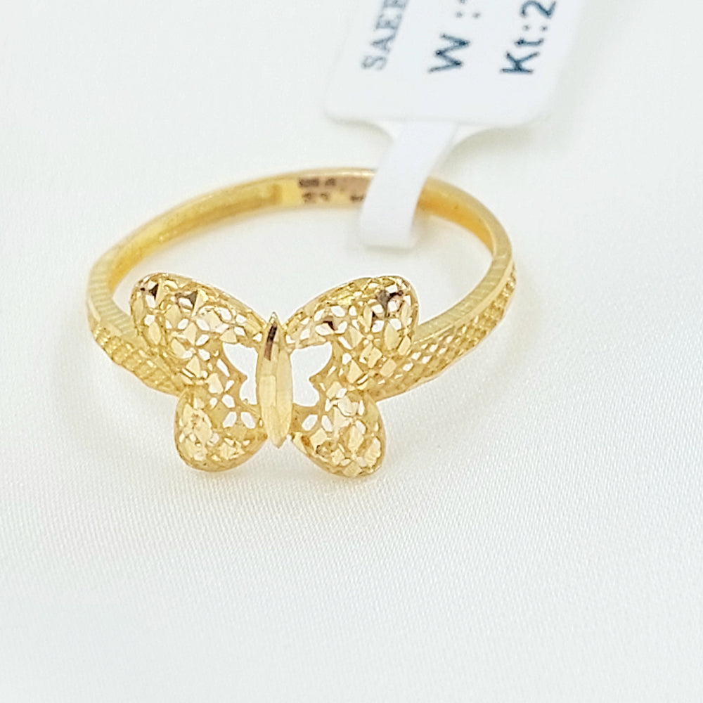 21K خاتم فراشة-مجوهرات الشيخ سعيد-Saeed Jewelry 