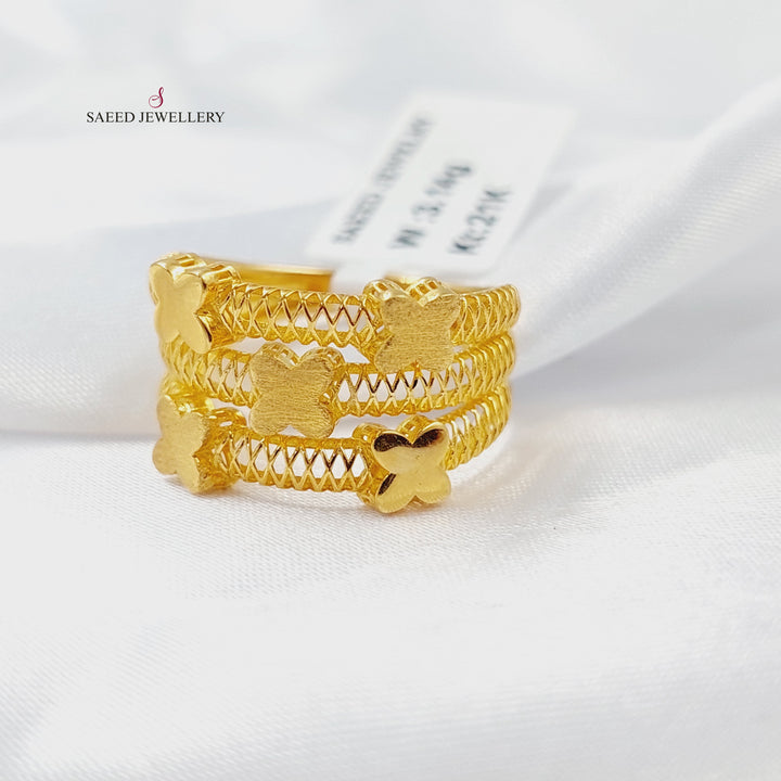 21K خاتم فراشة-مجوهرات الشيخ سعيد-Saeed Jewelry 