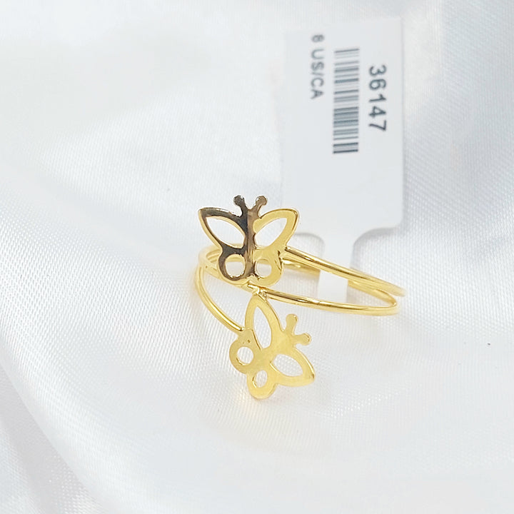 21K خاتم فراشة-مجوهرات الشيخ سعيد-Saeed Jewelry 