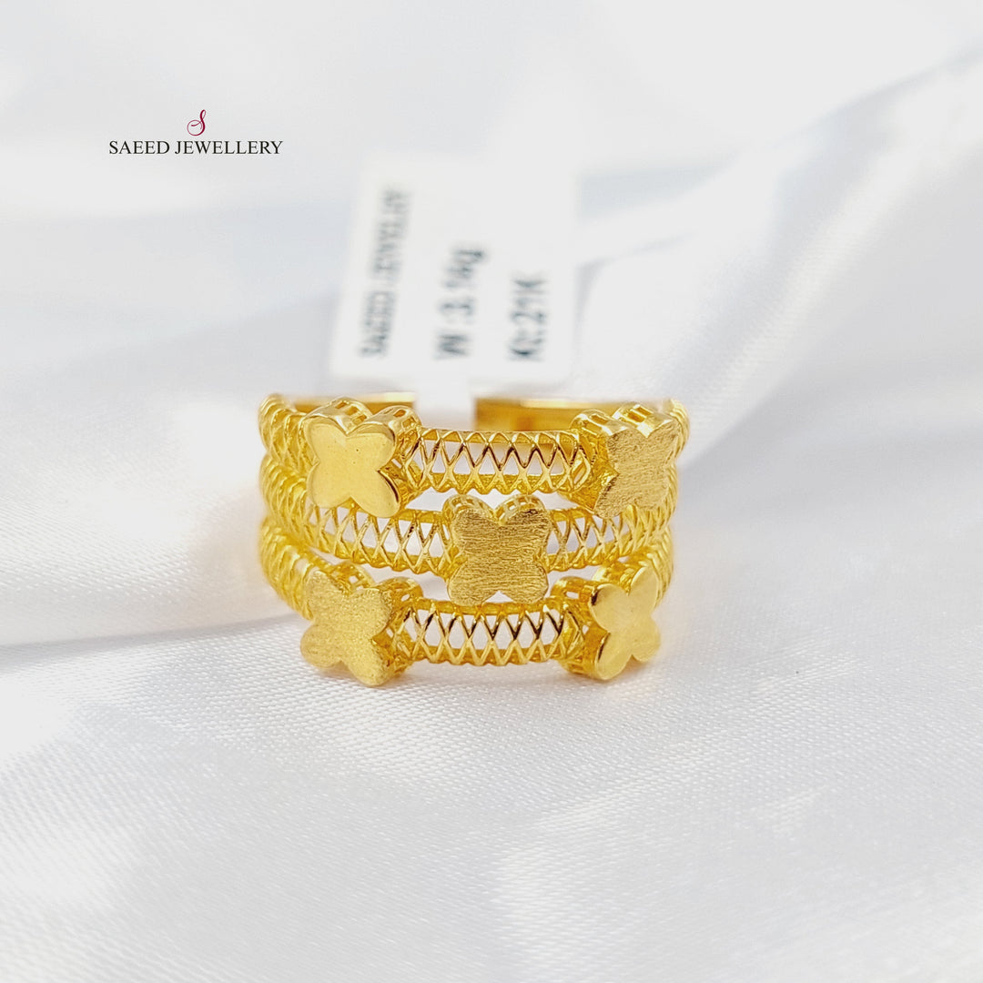 21K خاتم فراشة-مجوهرات الشيخ سعيد-Saeed Jewelry 