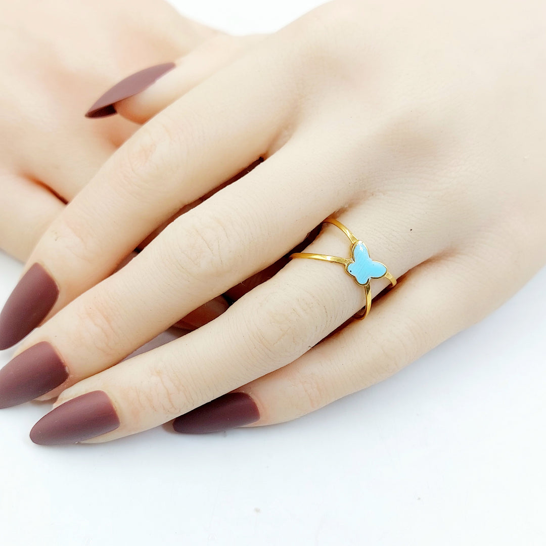 21K خاتم اكس فراشة-مجوهرات الشيخ سعيد-Saeed Jewelry 