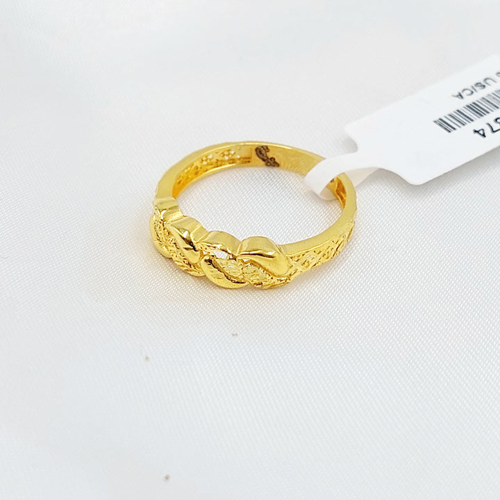 21K خاتم جنزير-مجوهرات الشيخ سعيد-Saeed Jewelry 