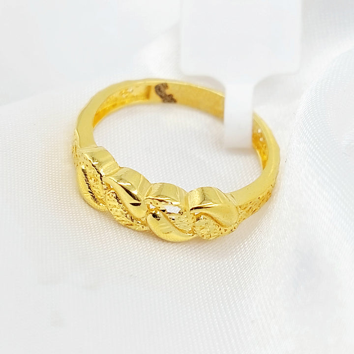 21K خاتم جنزير-مجوهرات الشيخ سعيد-Saeed Jewelry 