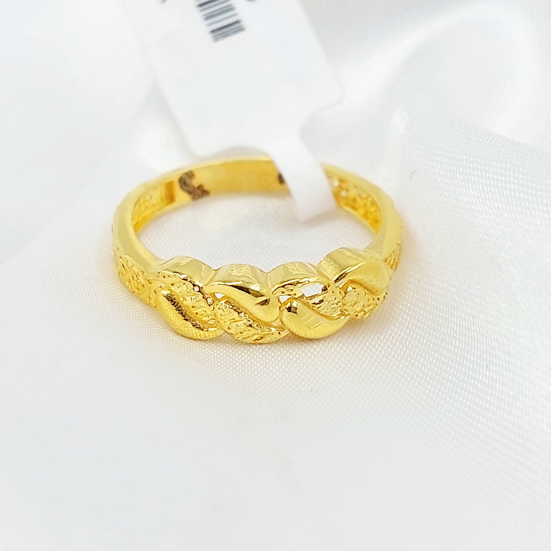 21K خاتم جنزير-مجوهرات الشيخ سعيد-Saeed Jewelry 