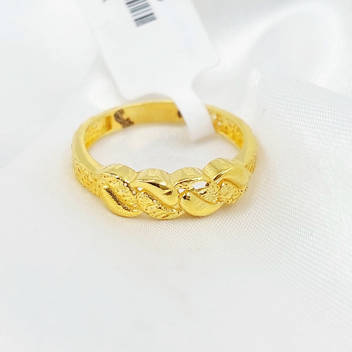 21K خاتم جنزير-مجوهرات الشيخ سعيد-Saeed Jewelry 