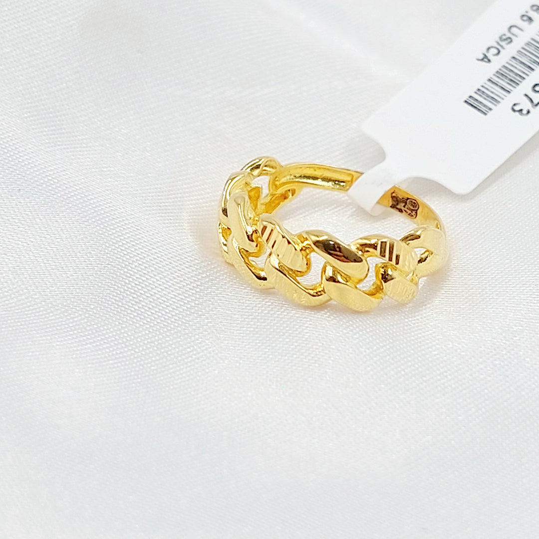 21K خاتم جنزير-مجوهرات الشيخ سعيد-Saeed Jewelry 