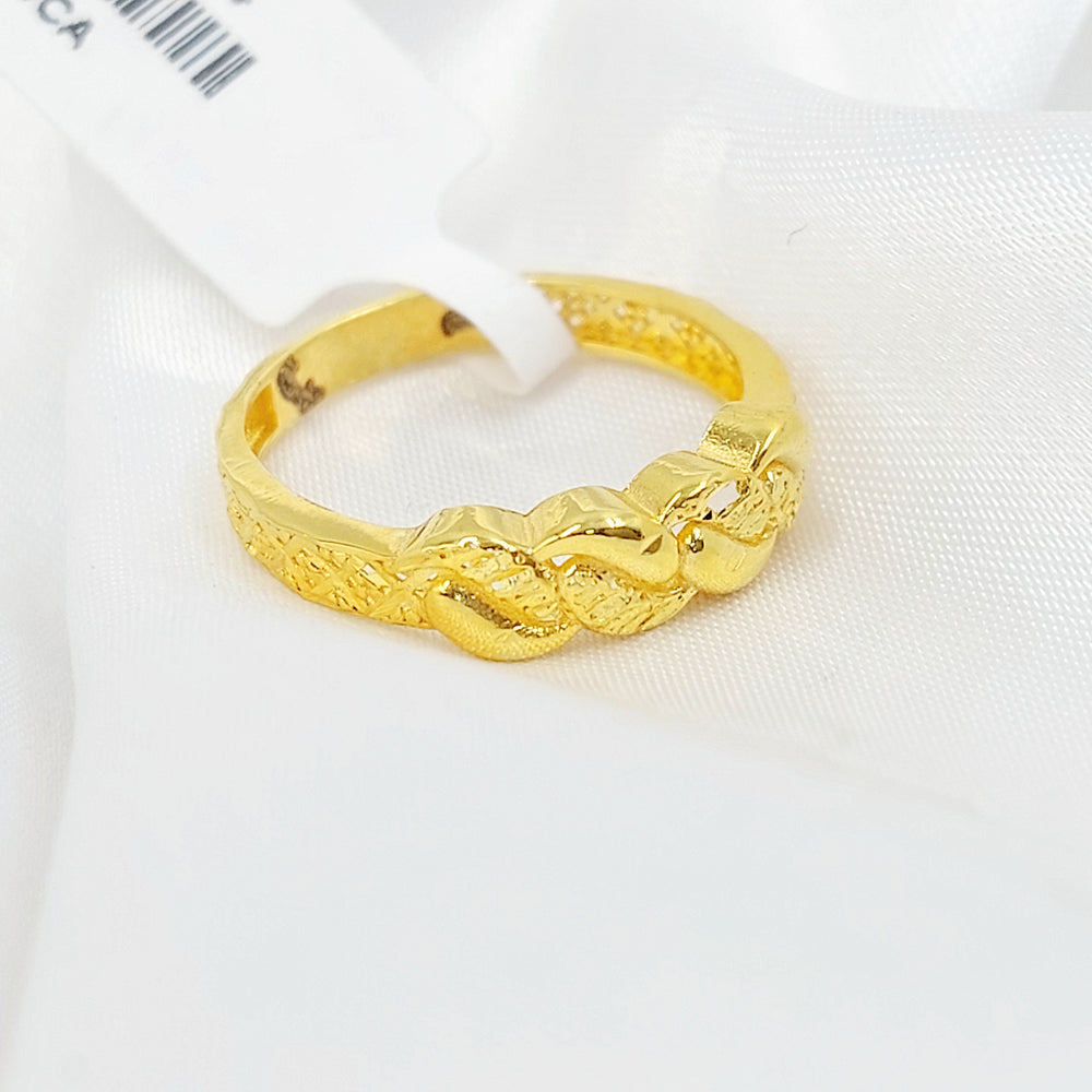 21K خاتم جنزير-مجوهرات الشيخ سعيد-Saeed Jewelry 