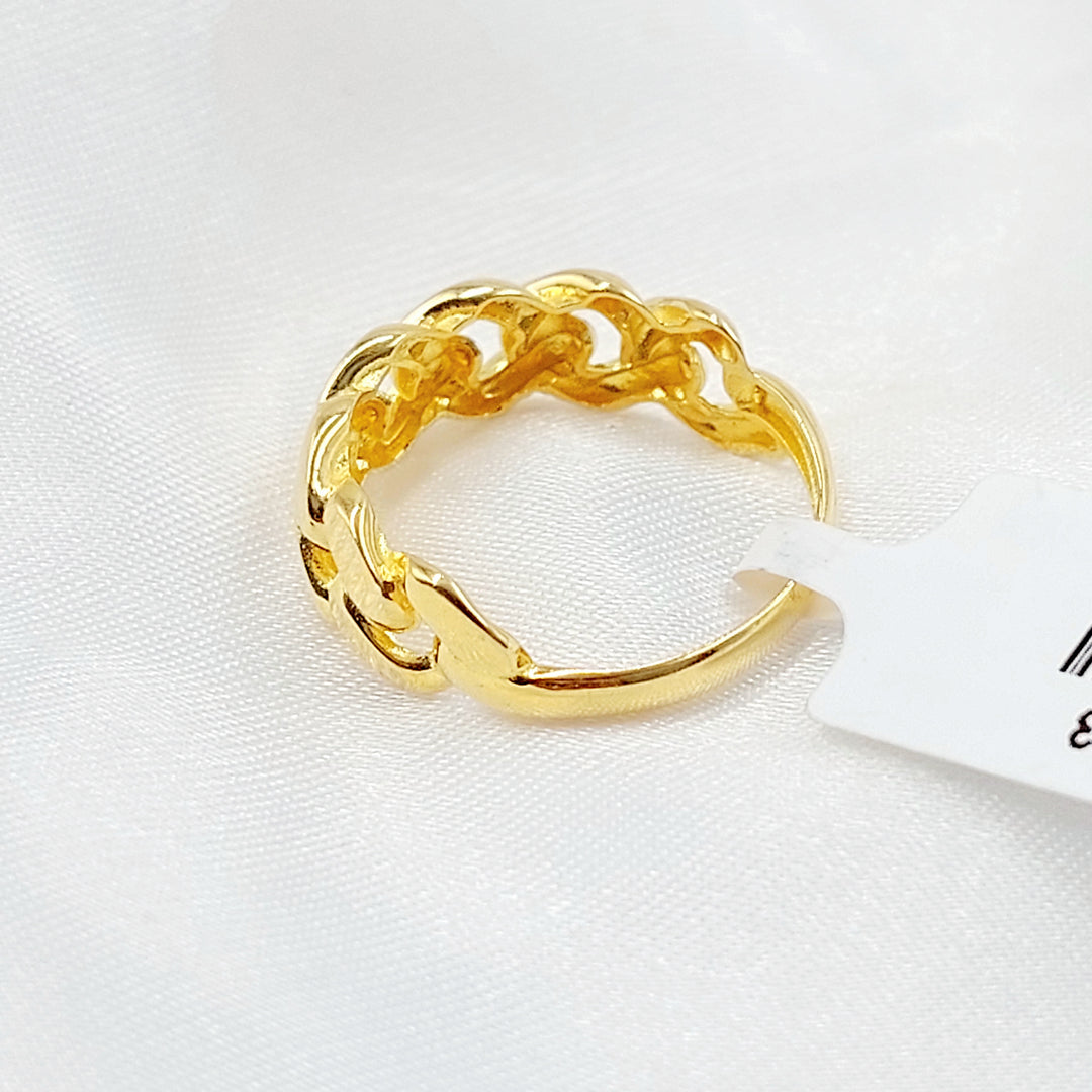 21K خاتم جنزير-مجوهرات الشيخ سعيد-Saeed Jewelry 